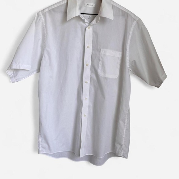 Other - Pierre Cardin White Short Sleeve Button Down Shirt Size 16.5